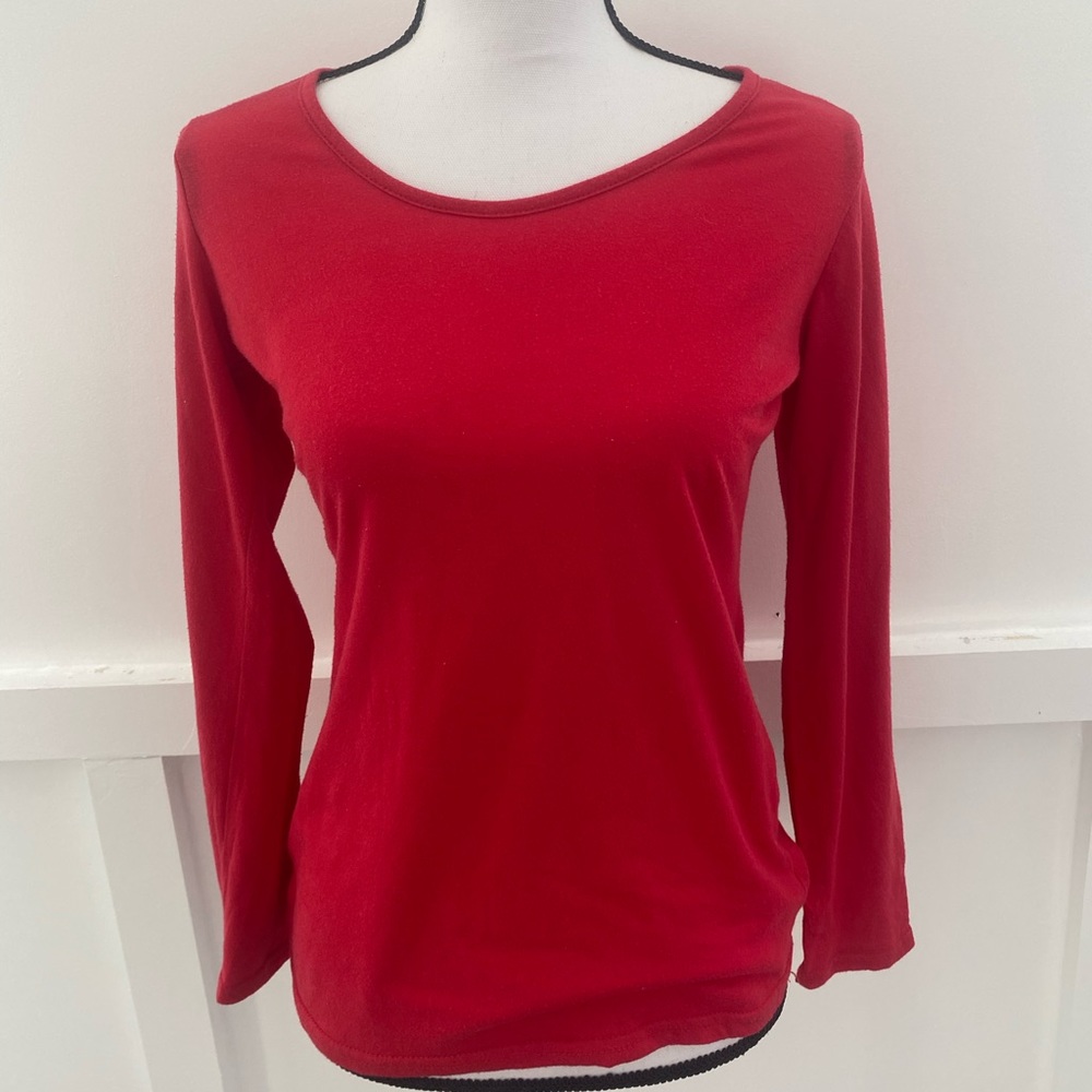 Red long sleeved tee